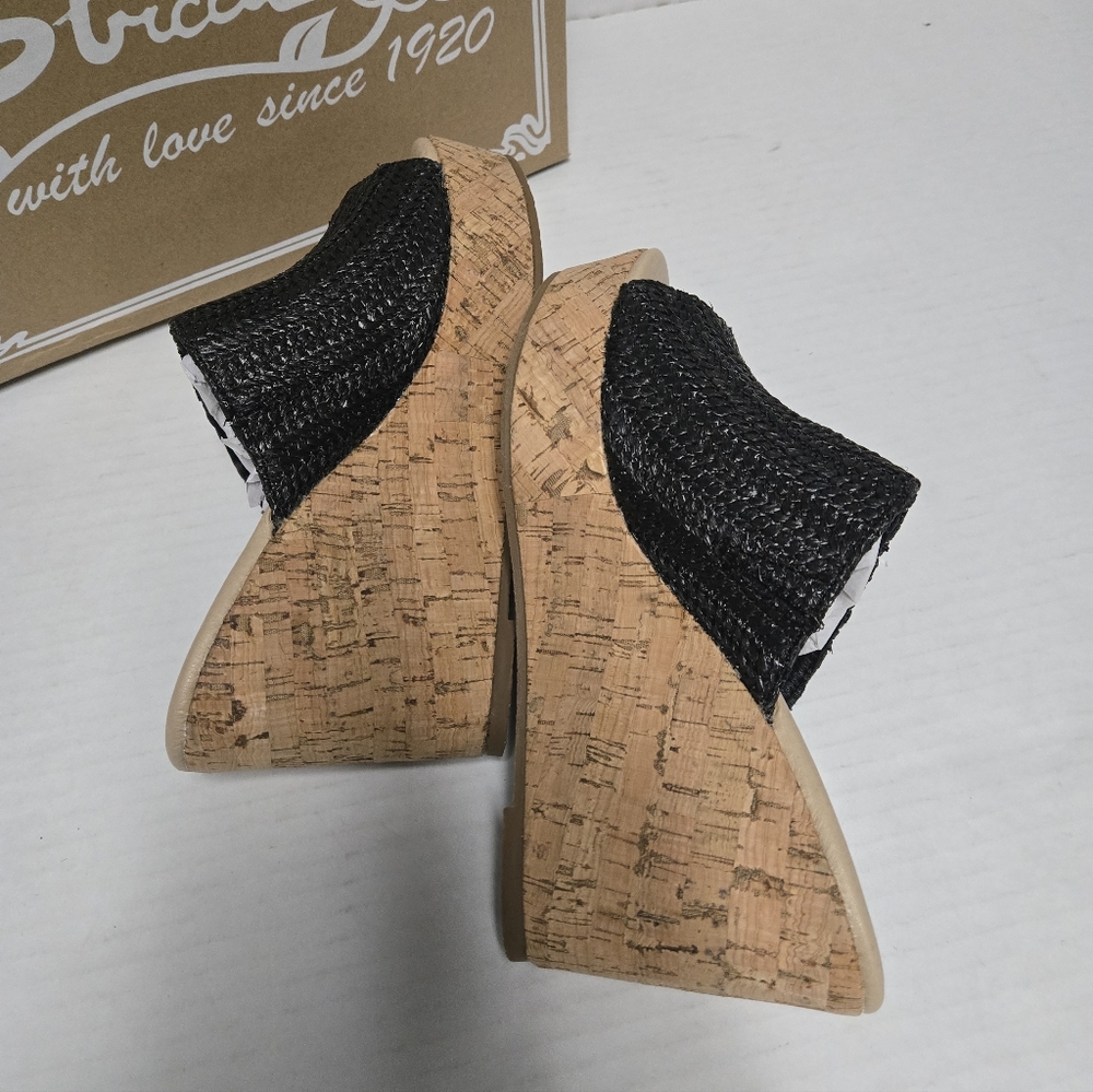 Sbicca Denali Wedge Sandals Black US Women’s Size 8 NIB slip On, Open Toe, Cork - Picture 5 of 12